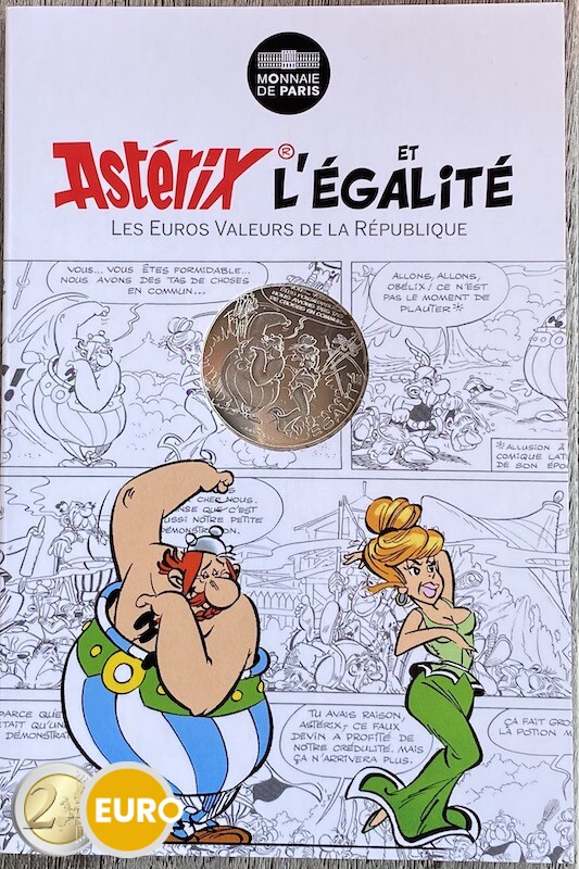 10 euros Francia 2015 - Asterix igualdad Las profecías del adivino - en coincard