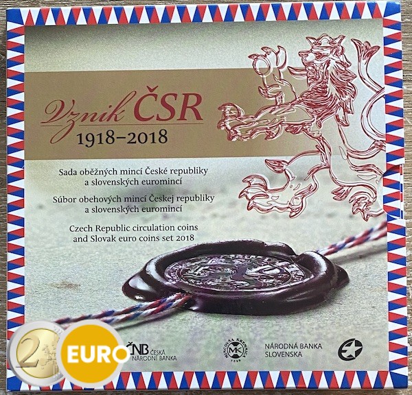 Euro set BU FDC Slowakije 2018 - Tsjechoslowakije