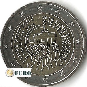 2 euros Allemagne 2015 - D Réunification Allemande UNC