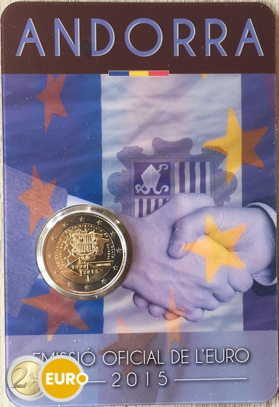 2 euros Andorre 2015 - Union Douanière UE BU FDC Coincard