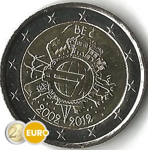 2 euros Belgique 2012 - 10 ans euro UNC