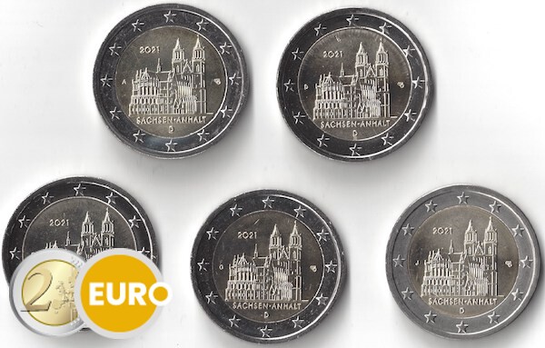 2 euros Alemania 2021 - ADFGJ Sajonia-Anhalt UNC