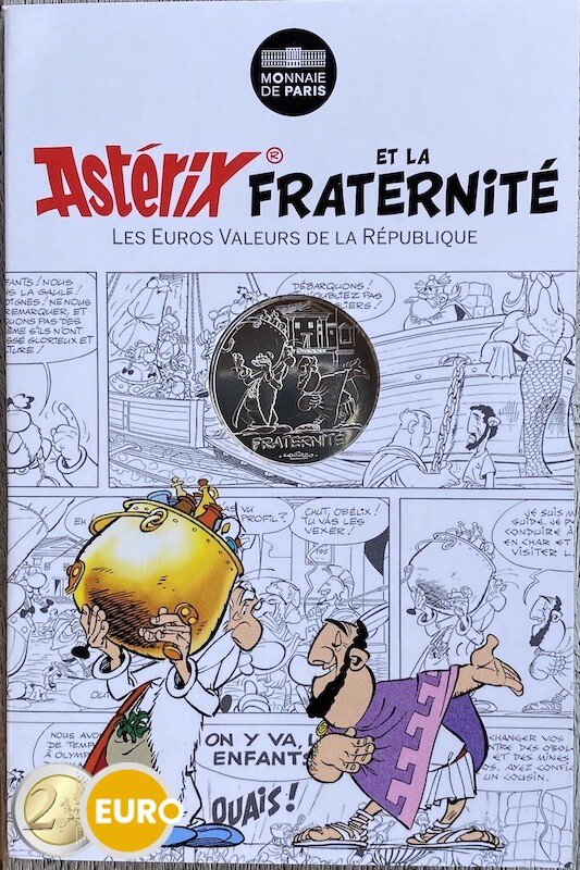 10 euro France 2015 - Asterix fraternité at the Olympic Games - in coincard