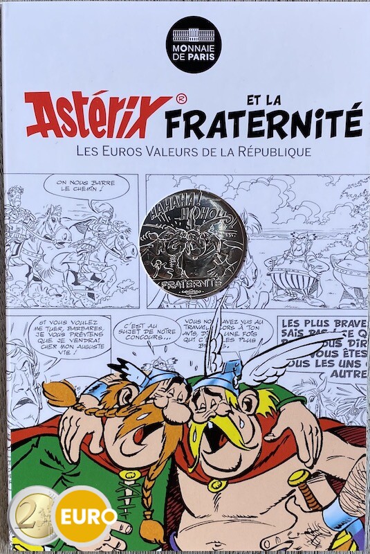 10 euro France 2015 - Asterix fraternité in Belgium - in coincard