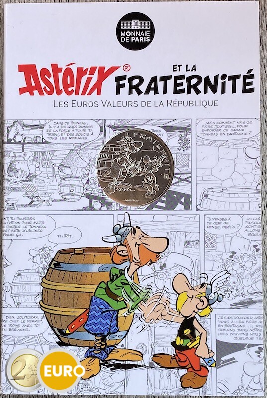 10 euro France 2015 - Asterix fraternité in Britain - in coincard