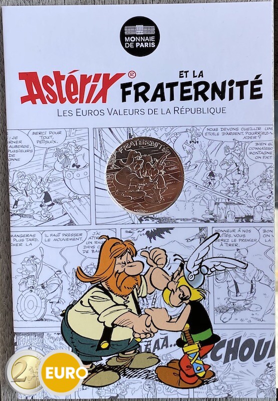 10 euro France 2015 - Asterix fraternité in Switzerland - in coincard