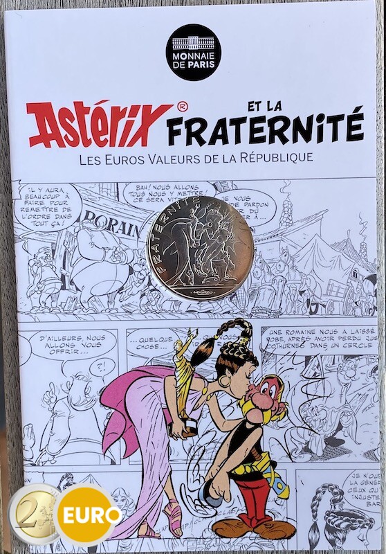 10 euro France 2015 - Asterix fraternité and the Actress - in coincard