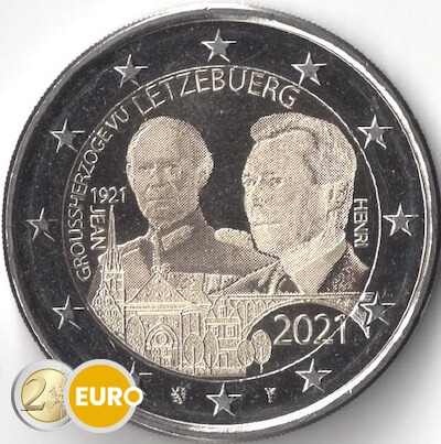 2 euro Luxembourg 2021 - 100 years Birth of Jean UNC Photo