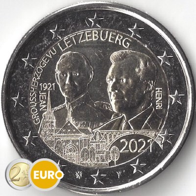 2 euros Luxembourg 2021 - 100 ans naissance Jean UNC