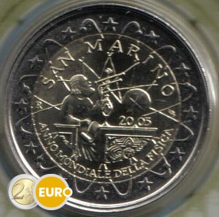 2 euro San Marino 2005 - Jaar van de Natuurkunde BU FDC