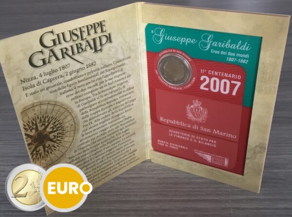 2 euros Saint-Marin 2007 - Giuseppe Garibaldi BU FDC