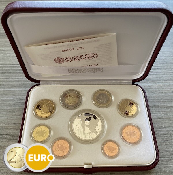 Série euro BE Proof Vatican 2021 + 20 euros argent