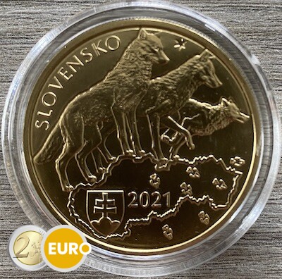 5 euros Slovaquie 2021 - Loup UNC