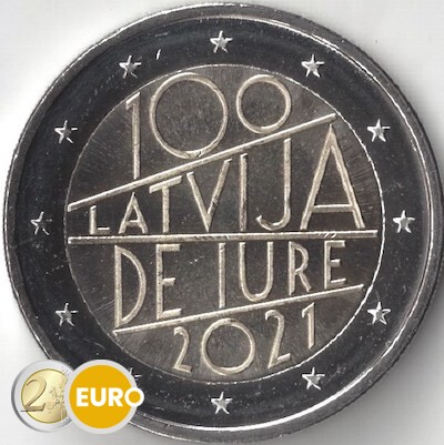 2 euros Lettonie 2021 - Reconnaissance Internationale UNC
