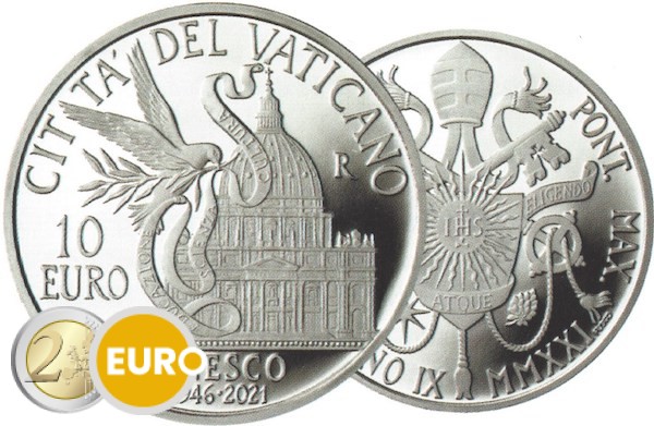 10 euros Vatican 2021 - UNESCO BE Proof argent