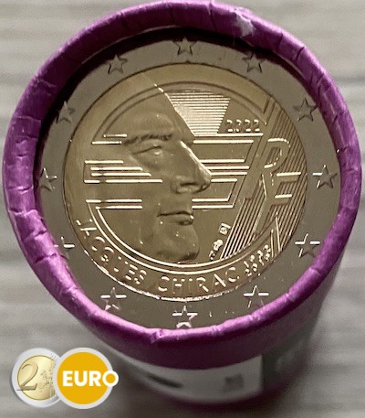 Rouleau 2 euros France 2022 - 20 ans euro cash Jacques Chirac