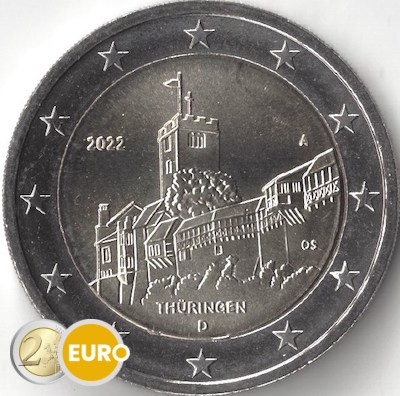 2 euros Allemagne 2022 - A Thuringe UNC