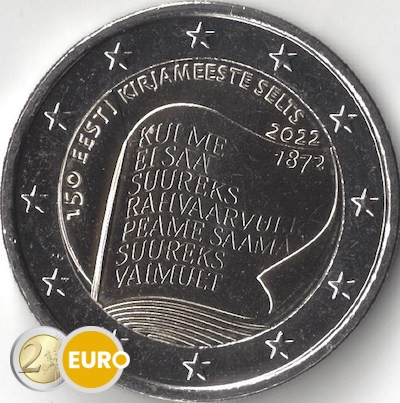 2 euros Estonie 2022 - Société littéraire estonienne UNC