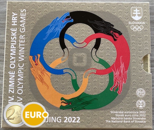 Série euro BU FDC Slovaquie 2022 - Jeux olympiques d'hiver de Pékin