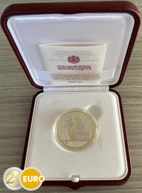 10 euro Vatican 2021 - UNESCO BE Proof Silver and Gold