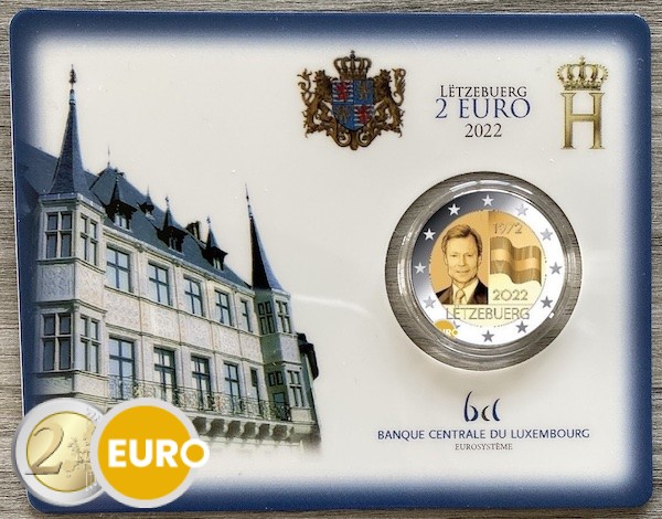 2 euros Luxembourg 2022 - 50 ans du drapeau luxembourgeois BU FDC Coincard Poinçon