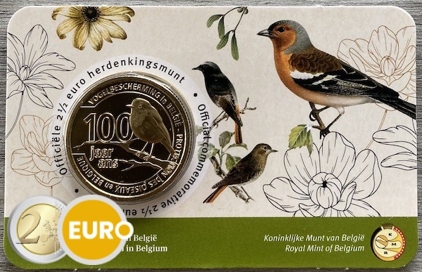 2,50 euros Belgique 2022 - Protection des oiseaux BU FDC Coincard NL