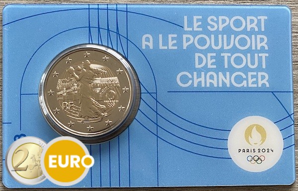 2 euros France 2023 - Semeuse et boxe - Pont Neuf BU FDC Coincard