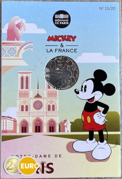 10 euro Frankrijk 2018 - Mickey Notre Dame in Parijs - in coincard