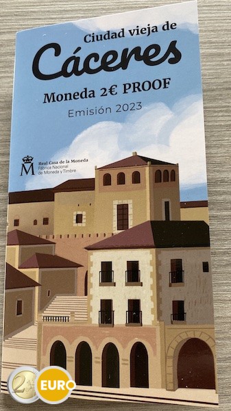 2 euros España 2023 - Casco antiguo de Cáceres BE Proof