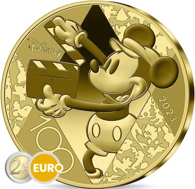 50 euros France 2023 - 100 ans Disney - Mickey Mouse BE Proof Or