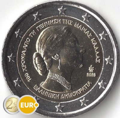 2 euros Grecia 2023 - María Callas UNC