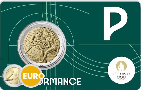 2 euros France 2024 - Hercule lutte - Notre Dame BU FDC Coincard