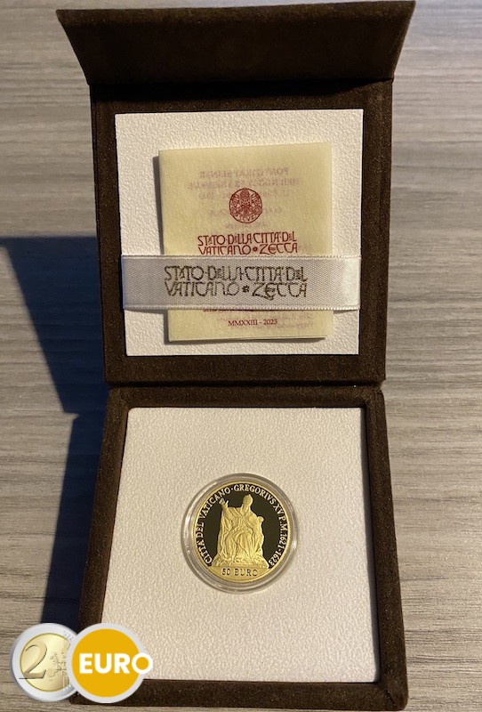 50 euros Vaticano 2023 - Gregorio XV BE Proof Oro