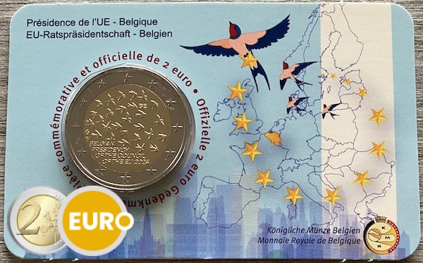 2 euros Belgique 2024 - Présidence de l'UE BU FDC Coincard FR