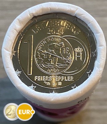 Rouleau 2 euros Luxembourg 2024 - 100 ans Franc Feierstëppler