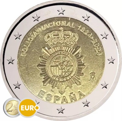 2 euros Espagne 2024 - Corps de la police nationale UNC