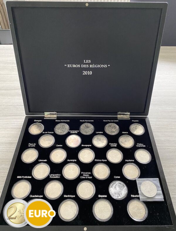 27 x 10 euro Frankrijk 2010 - Regio's van Frankrijk UNC + Koffer