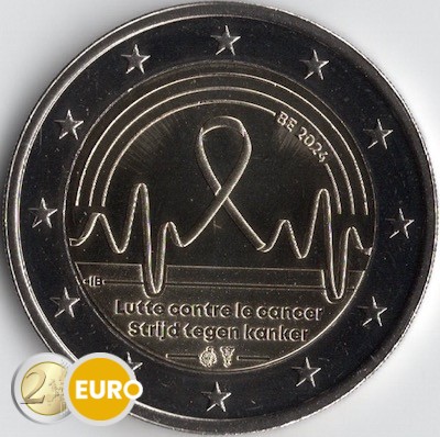 2 Euro Belgien 2024 - Kampf gegen den Krebs UNZ