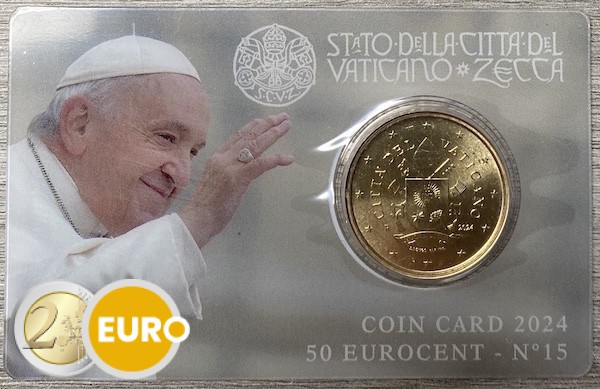 0,50 euro Vatican 2024 coincard nr 15