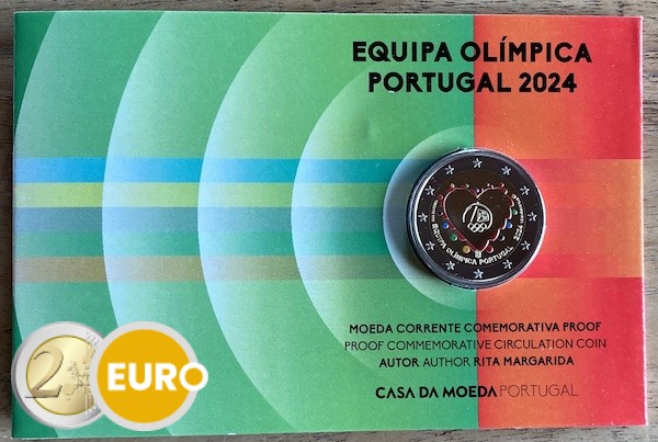 2 euros Portugal 2024 - Jeux Olympiques BE Proof colorisé