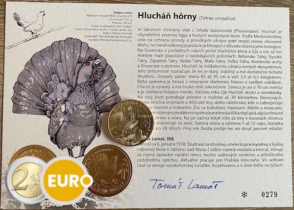 5 euros Eslovaquia 2024 - Urogallo occidental UNC con certificado de autenticidad