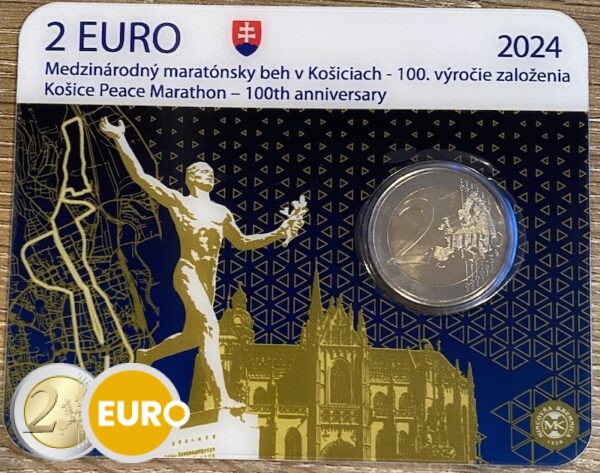 2 euros Slovaquie 2024 - Marathon Košice UNC Coincard
