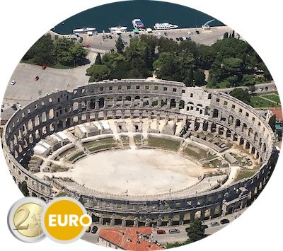 2 euros Croatie 2025 - Amphithéâtre de Pula BE Proof