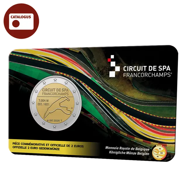 2 euros Belgique 2025 - Spa-Francorchamps BU FDC Coincard FR