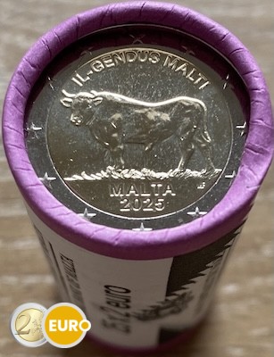 Rouleau 2 euros Malte 2025 - Bœuf maltais