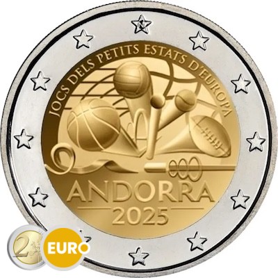2 euros Andorre 2025 - Jeux des petits États d'Europe BE Proof
