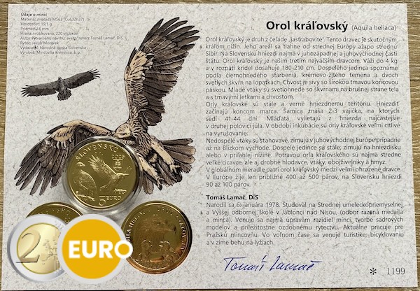 5 euros Slovaquie 2025 - Aigle impérial UNC avec certificat d’authenticité