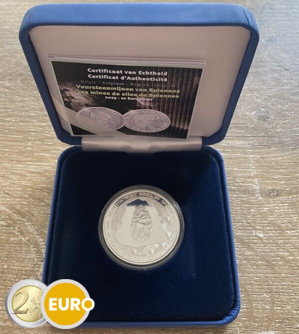 10 euro Belgie 2025 - Vuursteenmijnen Spiennes BE Proof Zilver