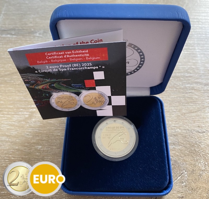 2 euros Belgique 2025 - Spa-Francorchamps BE Proof