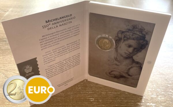 2 euros San Marino 2025 - Miguel Ángel Michelangelo BU FDC